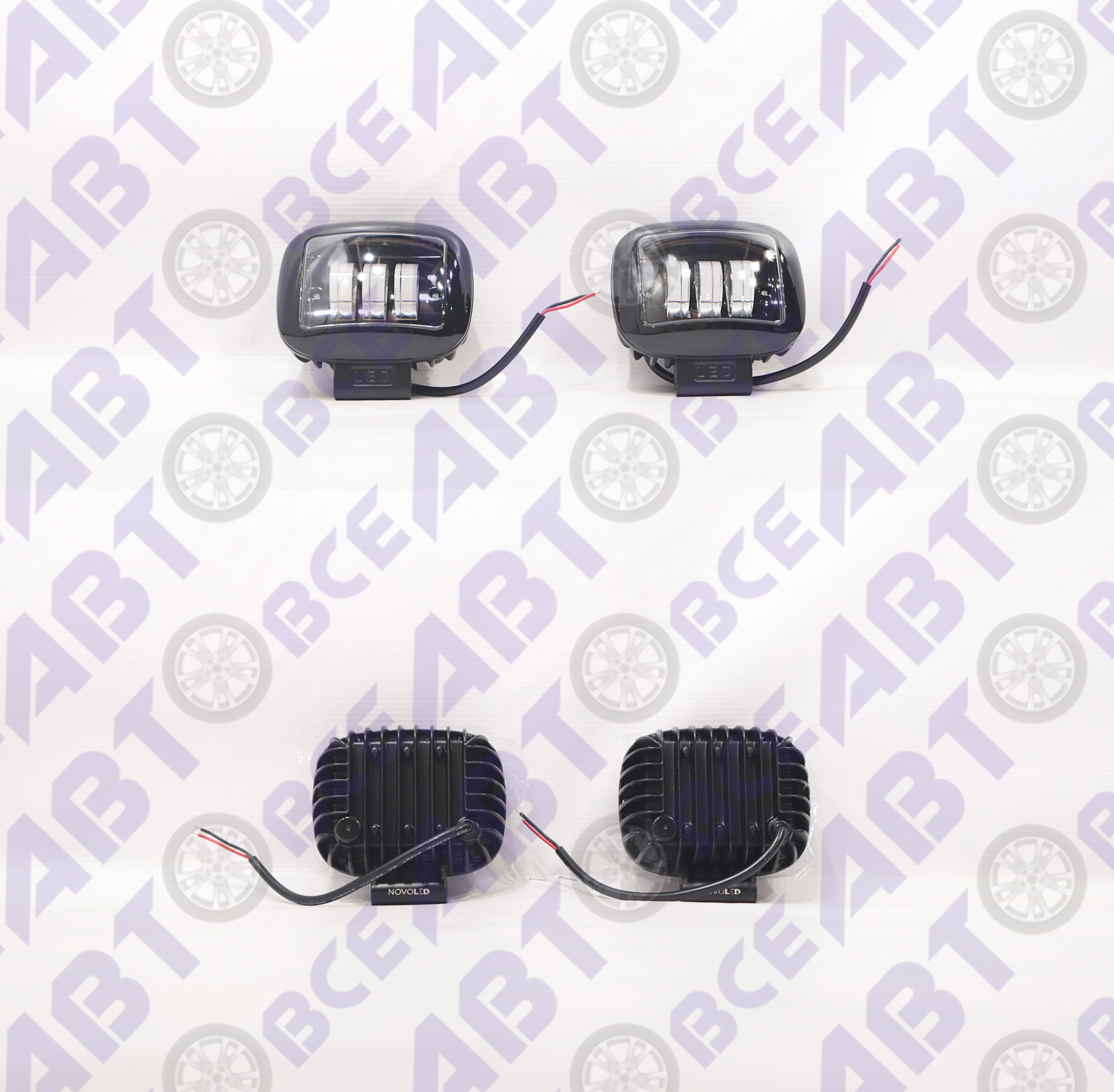 Ходовые огни (комплект 2шт 12-24V) 88-30W 3SMD Прямоугольная NovoLED